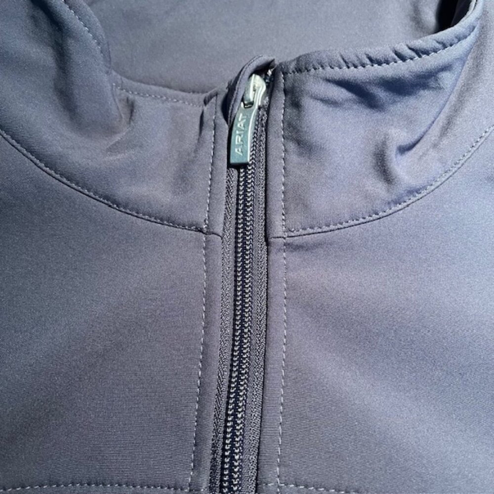 Ariat Gray Softshell Full Zip Jacket With Embroid… - image 3